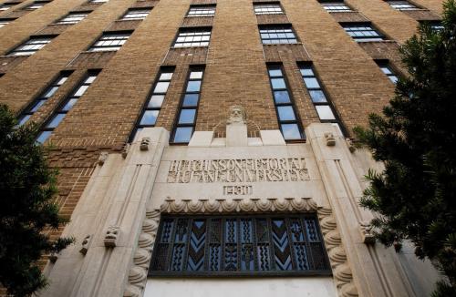 The front entrance of the Hutchinson building.